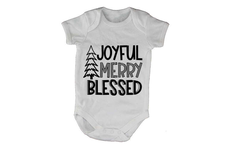 Joyful. Merry - Christmas - Baby Grow