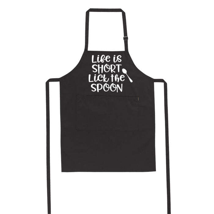 Life is Short - Lick the Spoon! - Apron