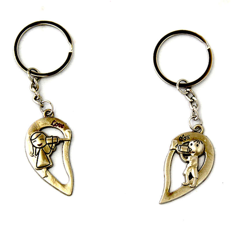 His and Hers Secret Message Keyrings              