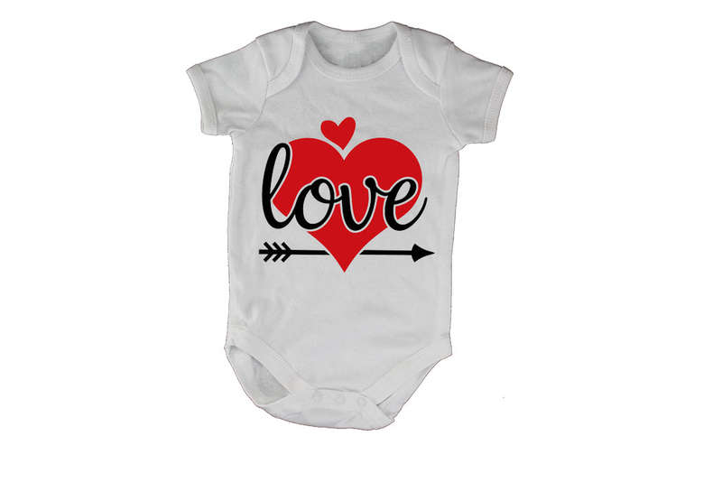 Love - Red & Black - Valentine - Baby Grow