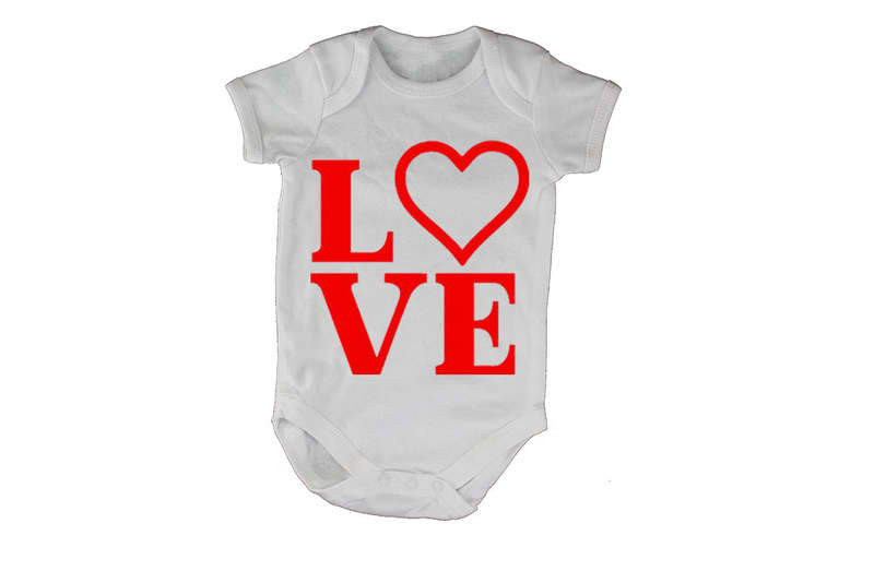 Love, Valentine Heart - Baby Grow