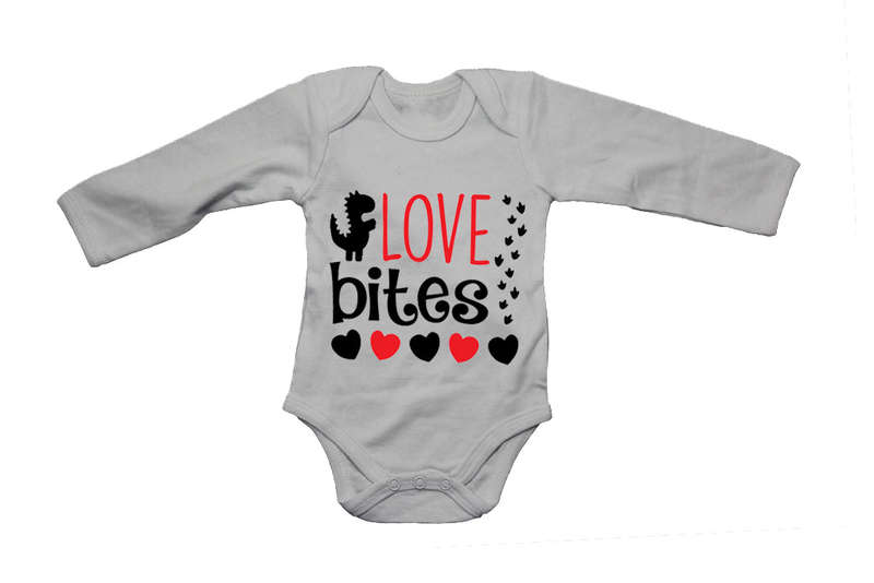 Love Bites - Dinosaur - Valentine - Baby Grow
