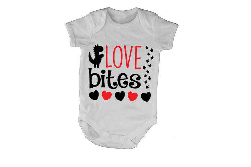 Love Bites - Dinosaur - Valentine - Baby Grow
