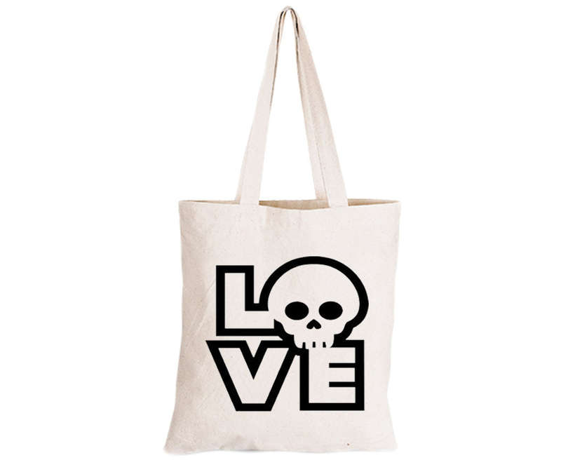 Love Skull - Eco-Cotton Natural Fibre Bag