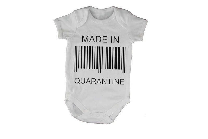 Made in Quarantine - Barcode - Baby Grow