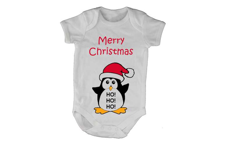 Merry Christmas - Penguin! - Baby Grow