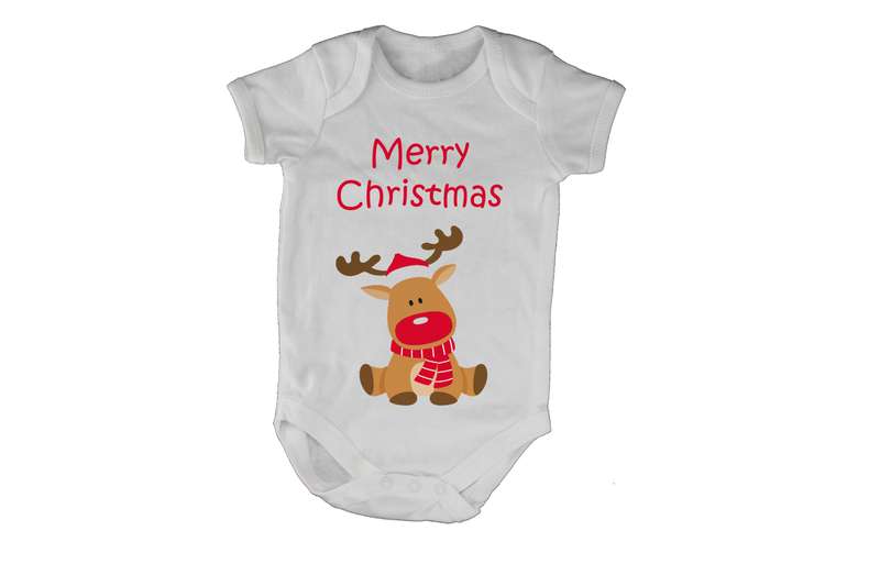 Merry Christmas - Reindeer! - Baby Grow