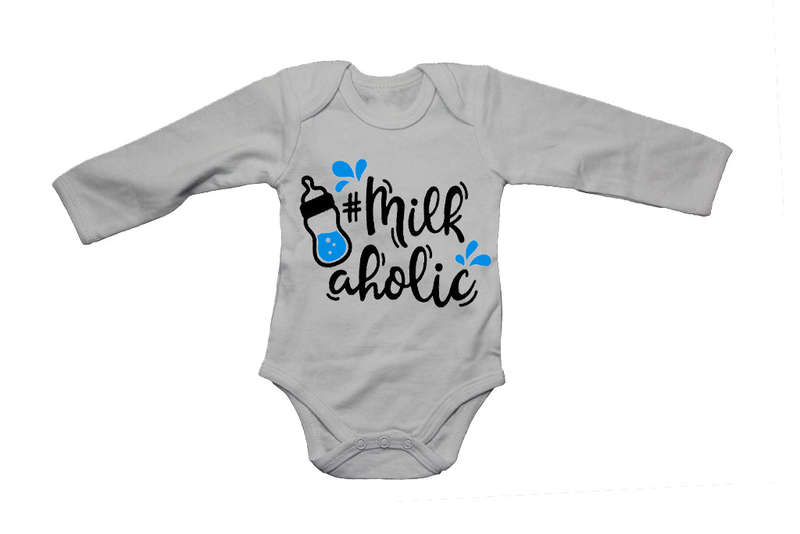 Milk-a-holic - Blue - Baby Grow