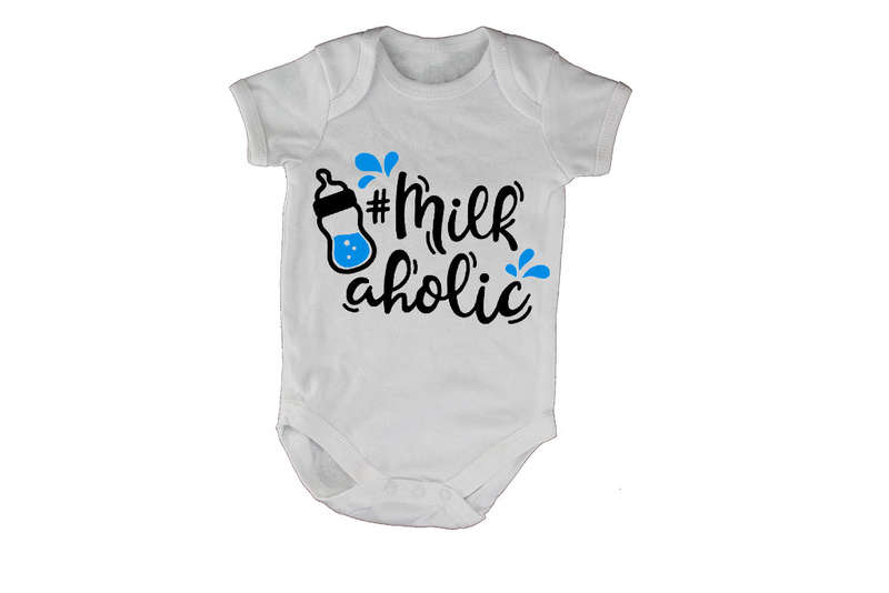 Milk-a-holic - Blue - Baby Grow