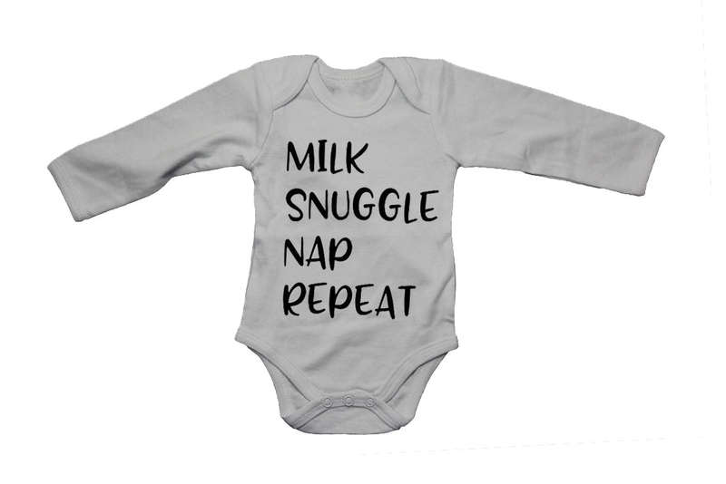 Milk. Snuggle. Nap. Repeat - Baby Grow