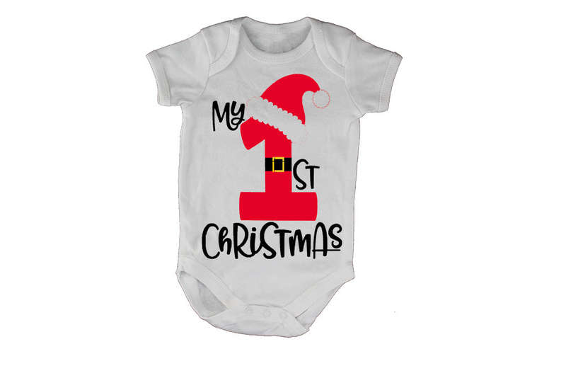My 1st Christmas - Santa Suit - Baby Grow