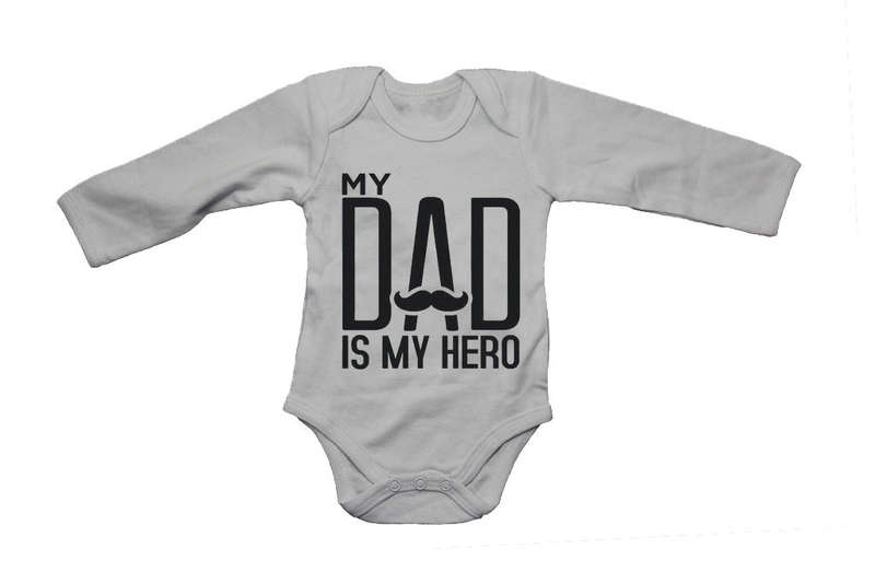 My Dad is my Hero - Mustache - Baby Grow