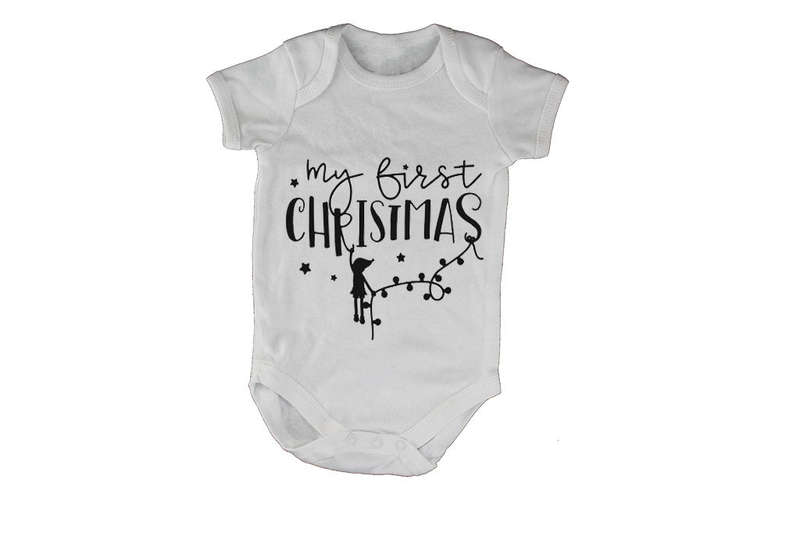 My First Christmas - Elf Lights - Baby Grow
