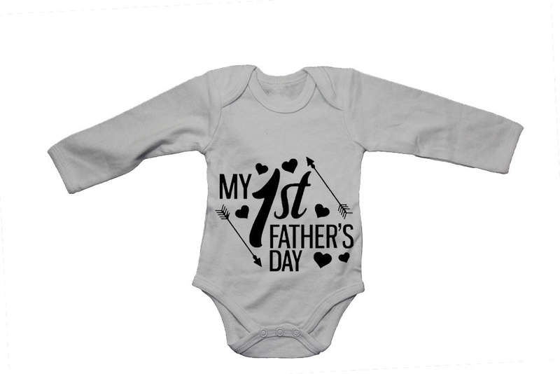 My 1st Fathers Day - Hearts and Arrows - Baby Grow