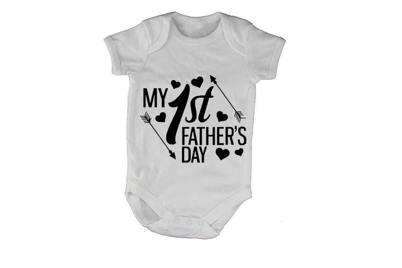 My 1st Fathers Day - Hearts and Arrows - Baby Grow
