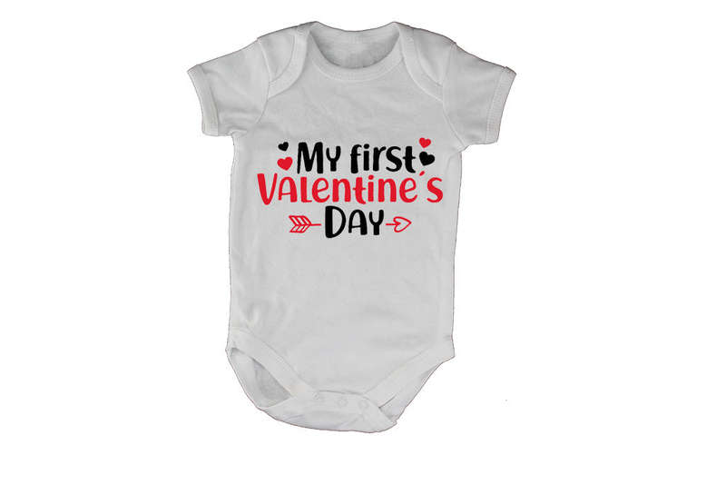 My First Valentine's Day - Hearts - Baby Grow