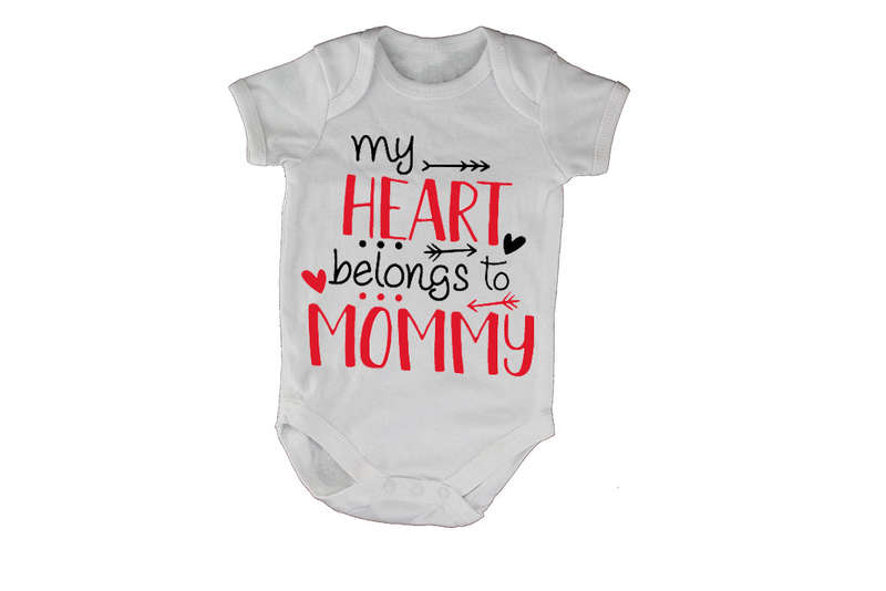 My Hearts Belongs to Mommy - Valentine - Baby Grow