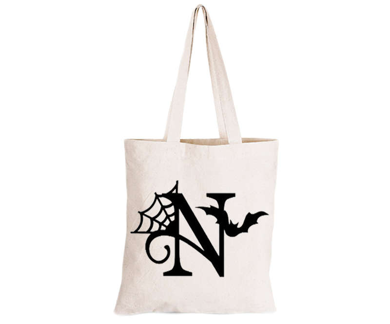 N - Halloween Spiderweb - Eco-Cotton Trick or Treat Bag