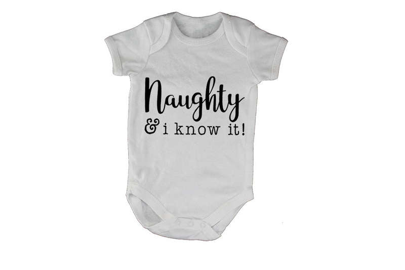 Naughty & I Know It - Christmas - Baby Grow