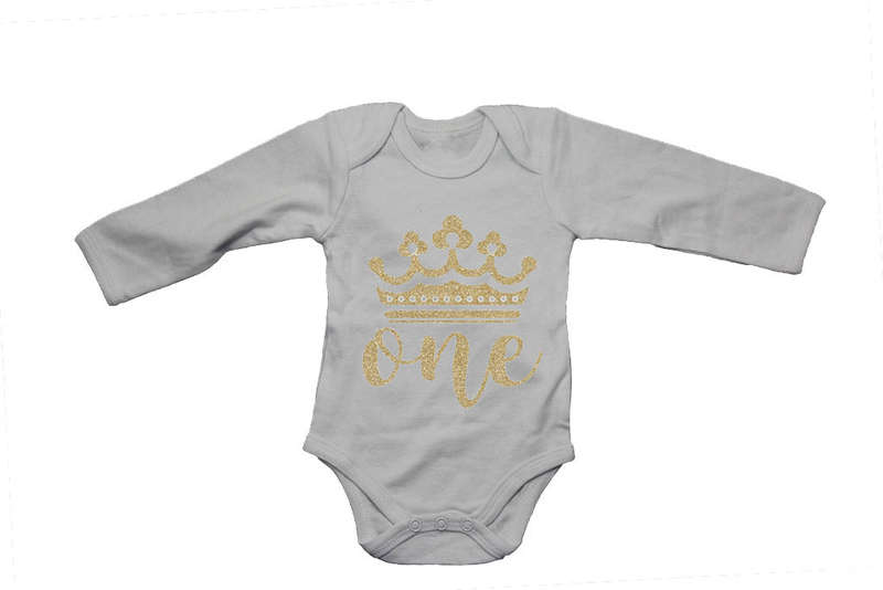 ONE - Glitter Crown - Baby Grow