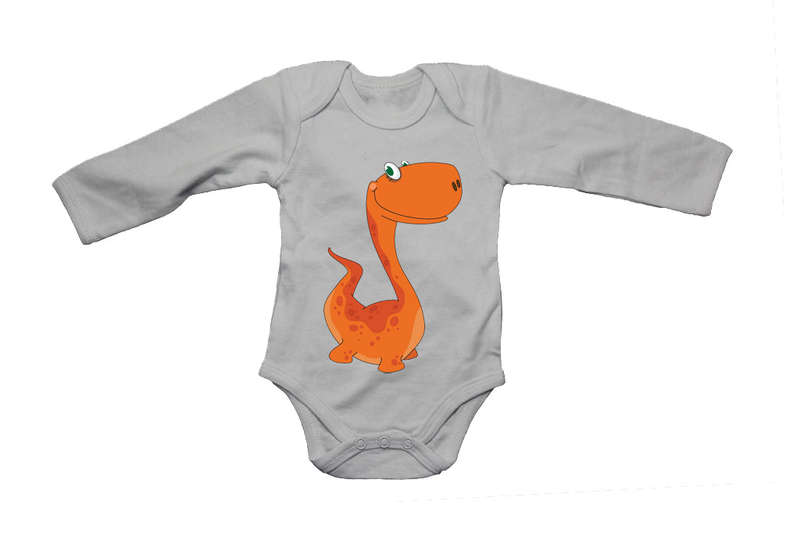 Orange Dino - Baby Grow