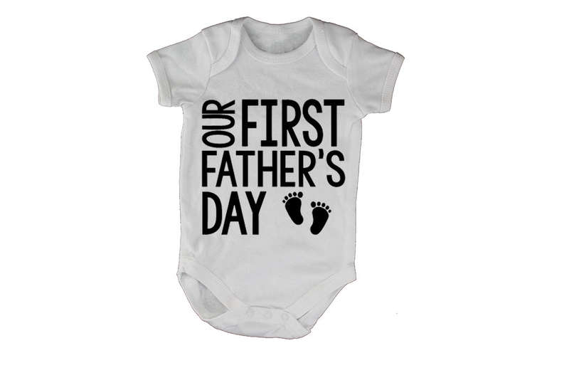 Our First Father's Day - Little Feet - Baby Grow