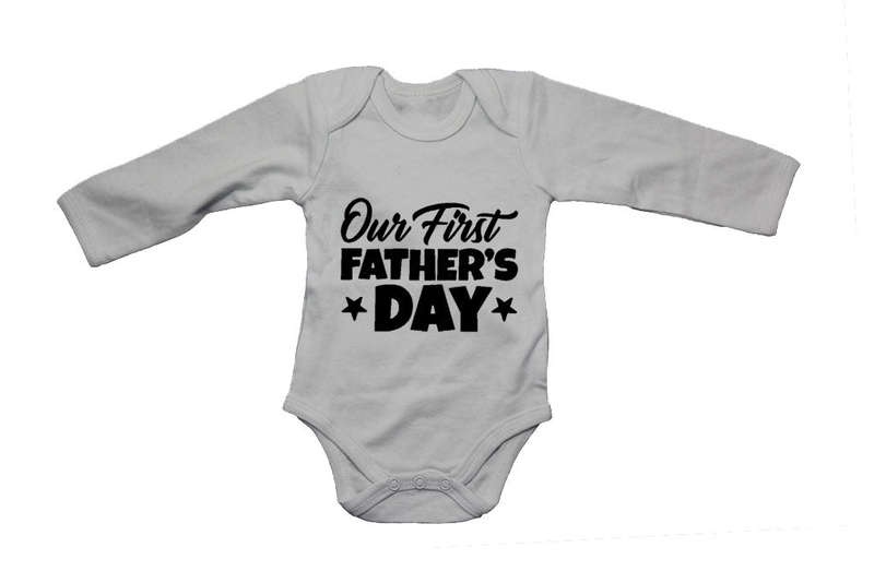 Our First Fathers Day - Stars - Baby Grow