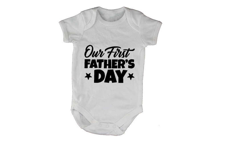 Our First Fathers Day - Stars - Baby Grow