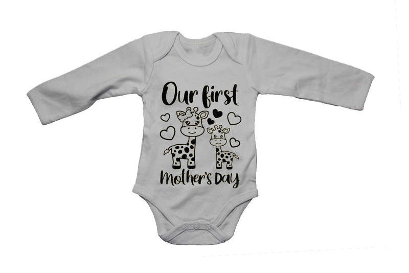 Our First Mothers Day - Giraffe- Baby Grow