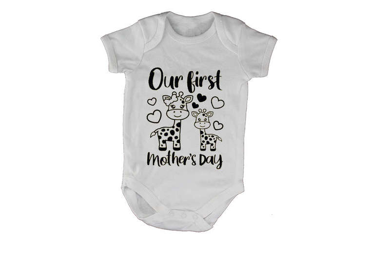 Our First Mothers Day - Giraffe- Baby Grow