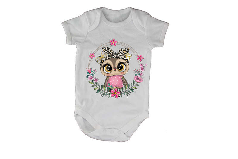 Owl Wreath - Baby Grow