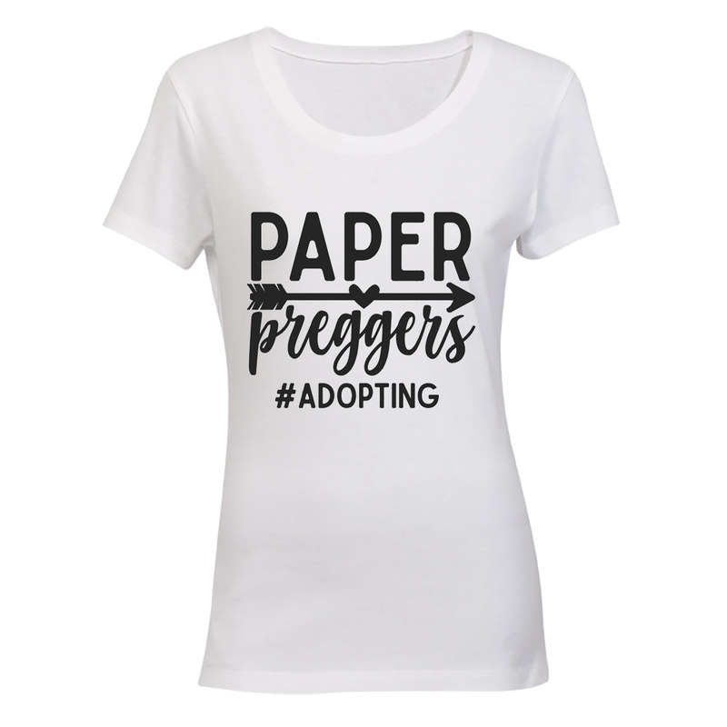 Paper Preggers - Adopting - Ladies - T-Shirt