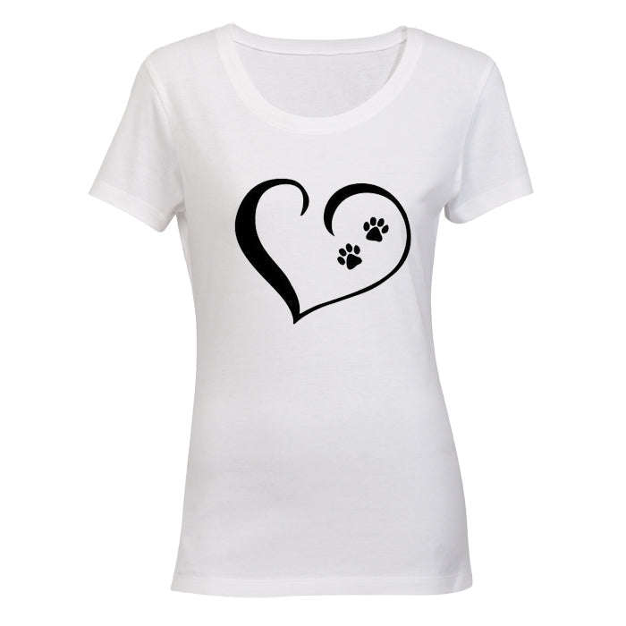 Paw Prints on my Heart! - Ladies - T-Shirt