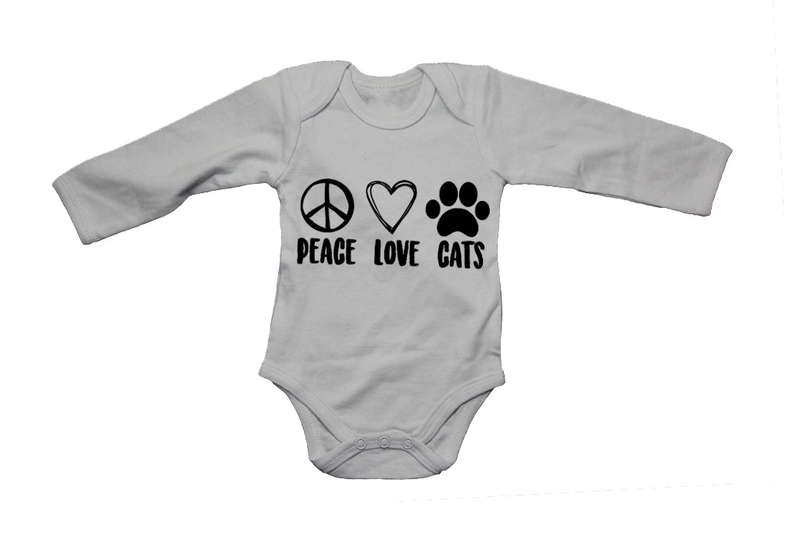 Peace. Love. Cats - Baby Grow
