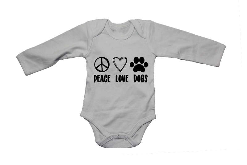 Peace. Love. Dogs - Baby Grow