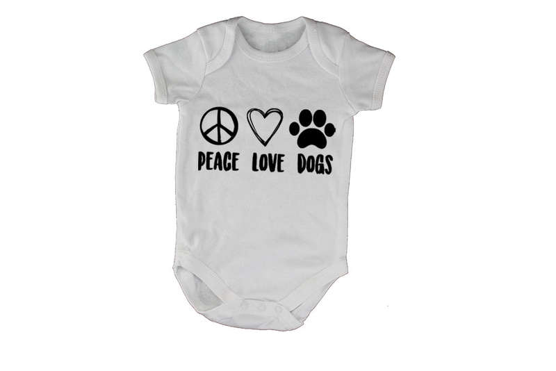 Peace. Love. Dogs - Baby Grow