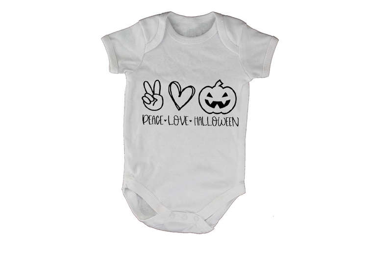 Peace. Love. Halloween - Baby Grow