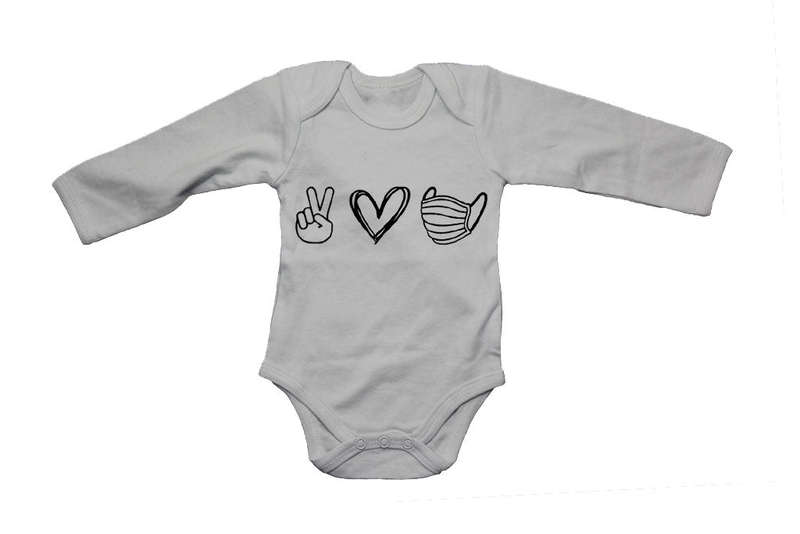 Peace. Love. Mask - Baby Grow