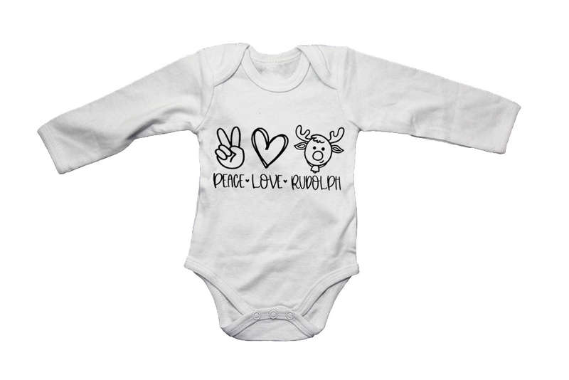 Peace. Love. Rudolph - Christmas - Baby Grow