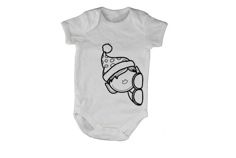 Peeking Christmas Elf - Baby Grow