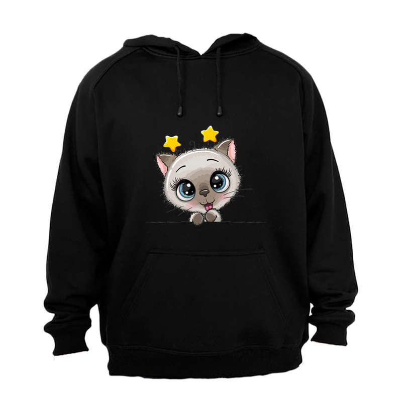 Peeking Kitten - Stars - Hoodie