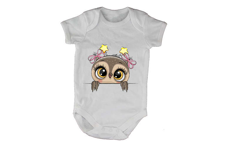 Peeking Owl- Stars - Baby Grow