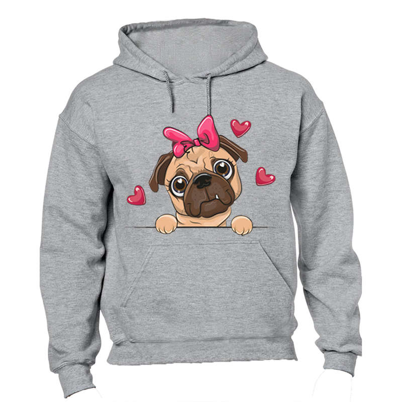 Peeking Love Pug - Hoodie