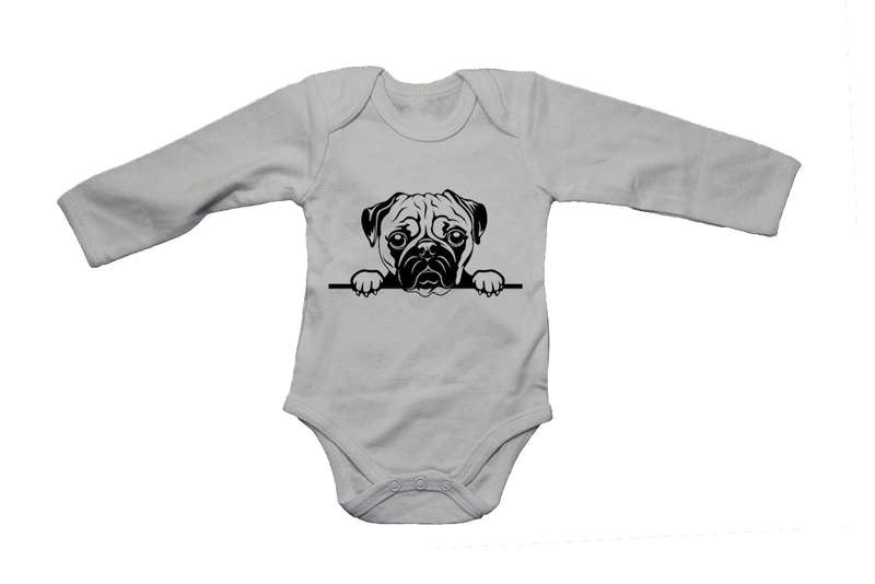 Peeking Pug - Baby Grow