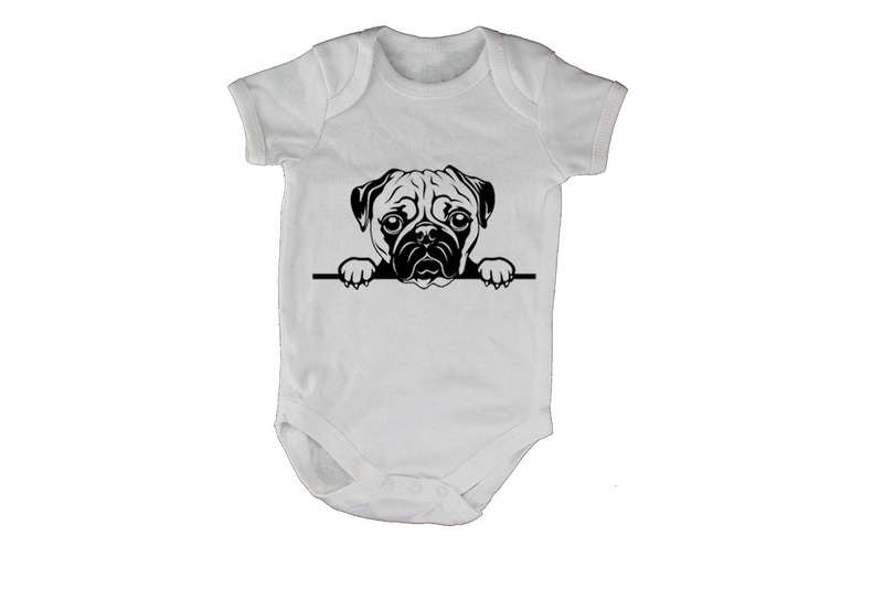 Peeking Pug - Baby Grow