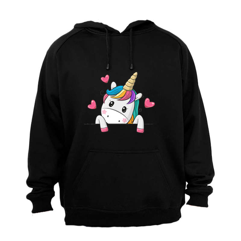 Peeking Unicorn - Hoodie