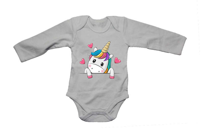 Peeking Unicorn - Baby Grow