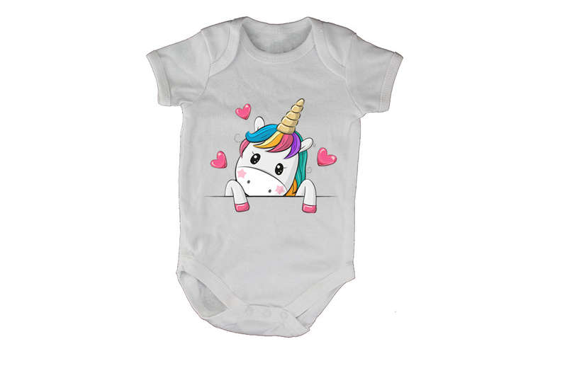 Peeking Unicorn - Baby Grow