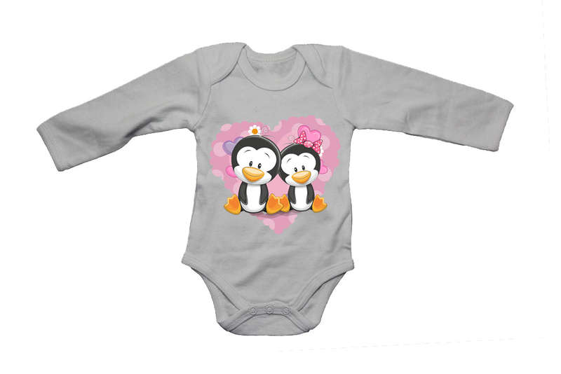 Penguin Valentine Couple - Baby Grow