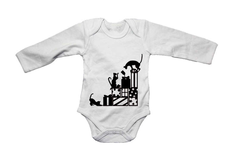 Playful Christmas Cats - Baby Grow